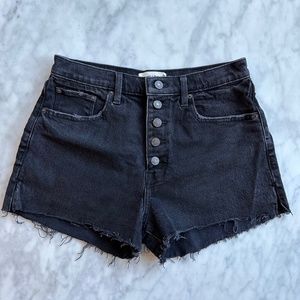 Abercrombie & Fitch Black High Rise Mom Short